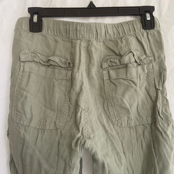 Rachel Zoe Sage Green 100% Linen Pants Cargo Size Small - Picture 14 of 14
